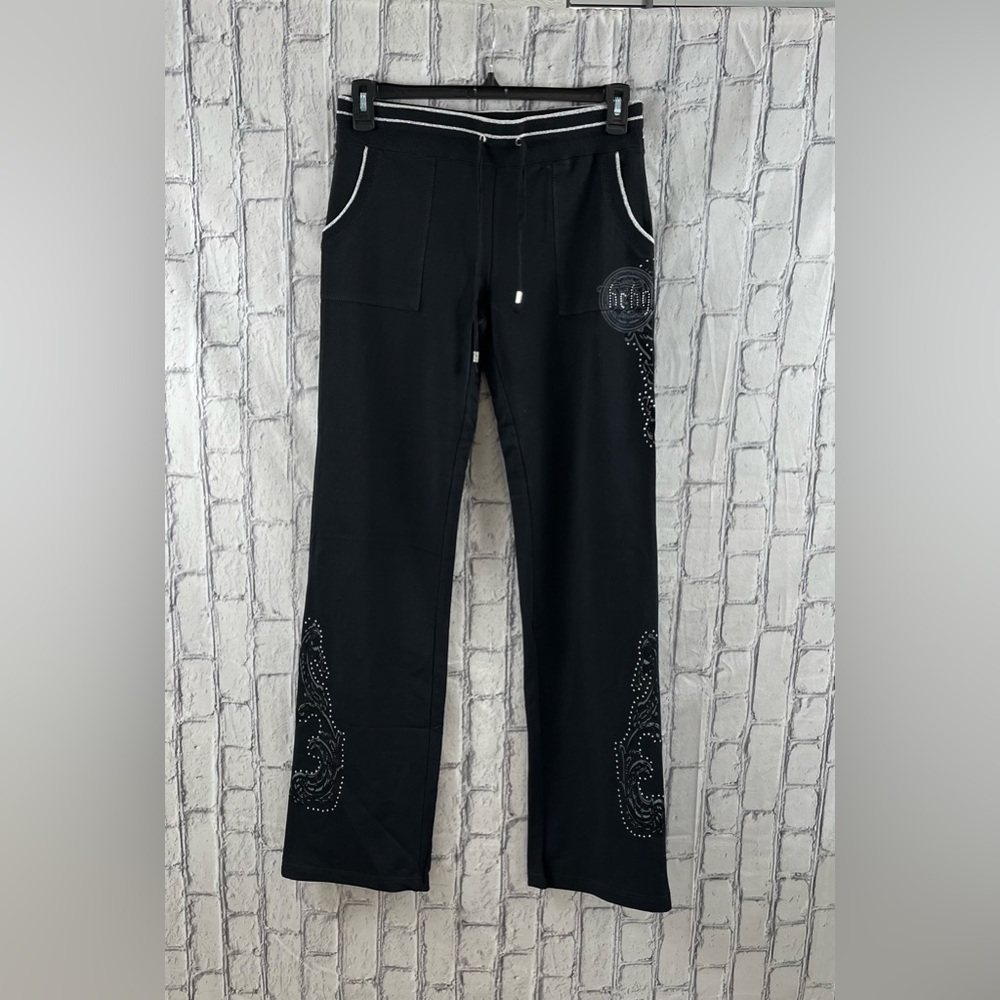 BCBG Maxazria Size:L WomenHoodie/Pants Phinestone Detail Shimmer Thread Outline - Picture 10 of 16